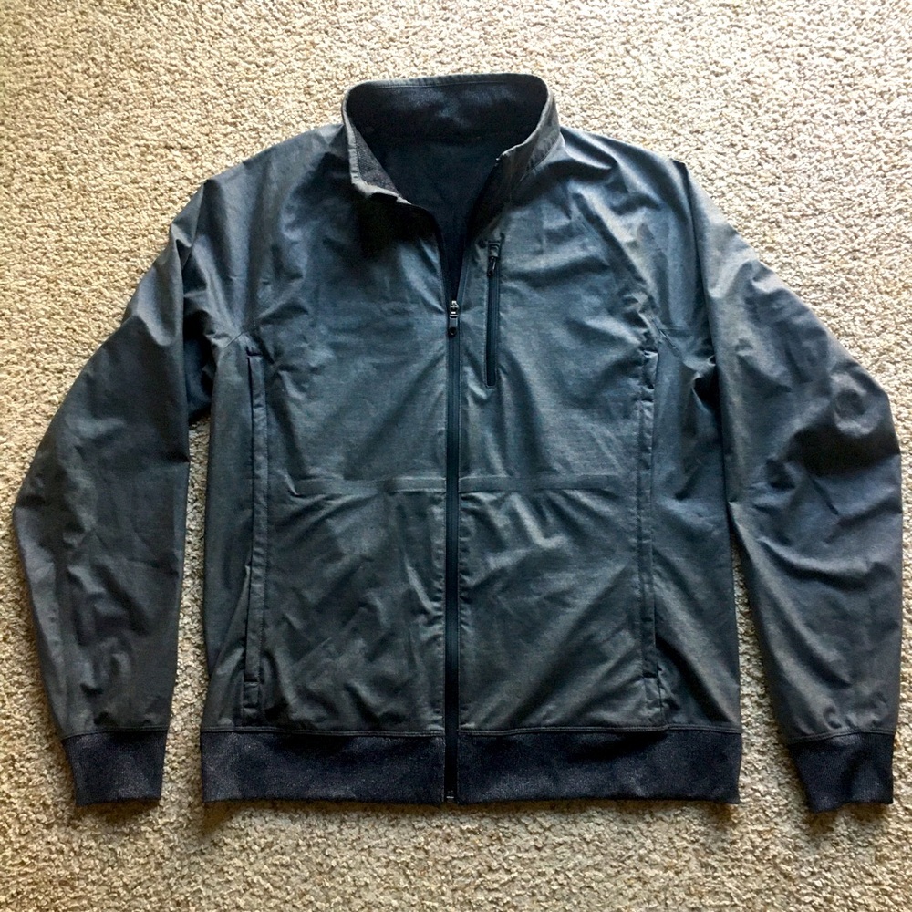Men's Black Full-Zip Casual Jacket